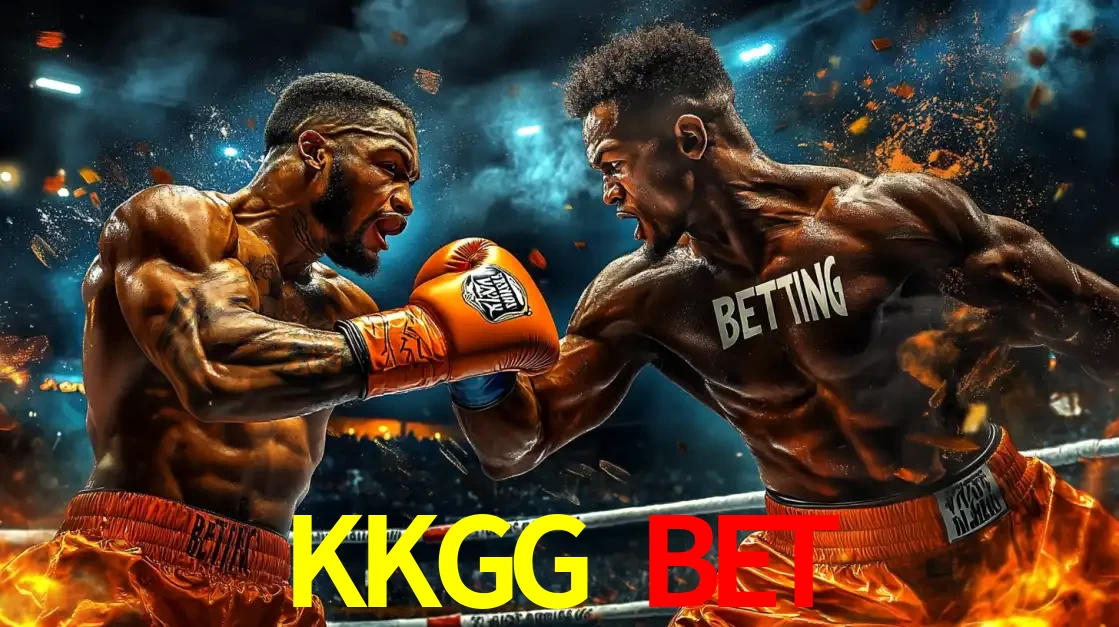Dois boxeadores em uma luta intensa e explosiva, representando a adrenalina e as oportunidades de apostas em esportes de combate disponíveis na plataforma KKGG BET.