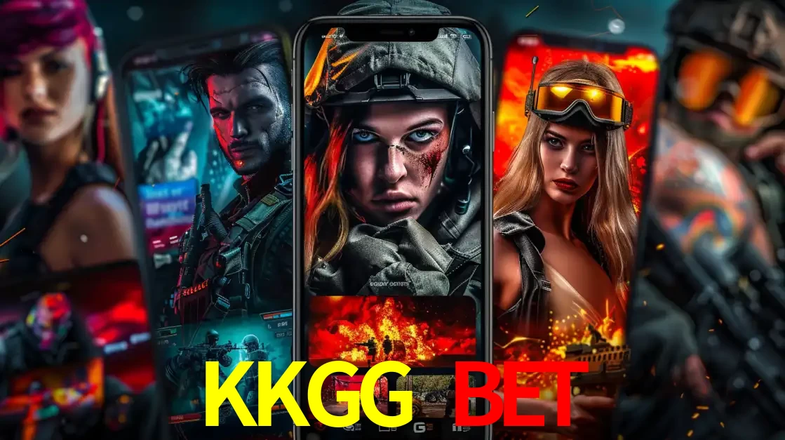 Montagem de telas de celular mostrando diversos personagens, masculinos e femininos, de um jogo de tiro, ilustrando a diversidade de equipes de e-sports para apostar no KKGG BET.