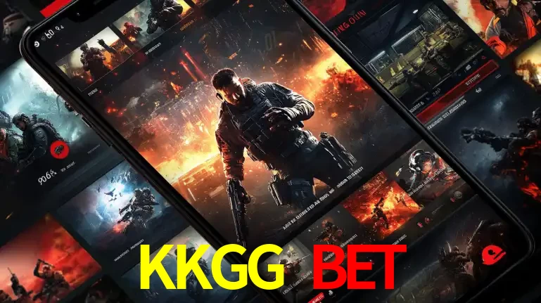 Tela de um celular exibindo uma galeria de jogos de tiro com temática militar, mostrando a variedade de e-sports disponíveis para apostas na plataforma de entretenimento KKGG BET.