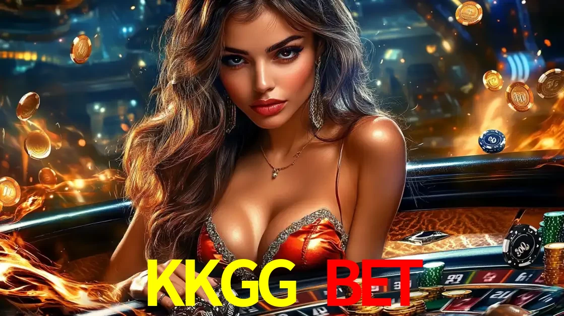 Mulher glamourosa em uma mesa de roleta com um fundo de chamas e moedas voadoras, pronta para fazer sua aposta e ganhar grandes prêmios no cassino ao vivo KKGG BET.